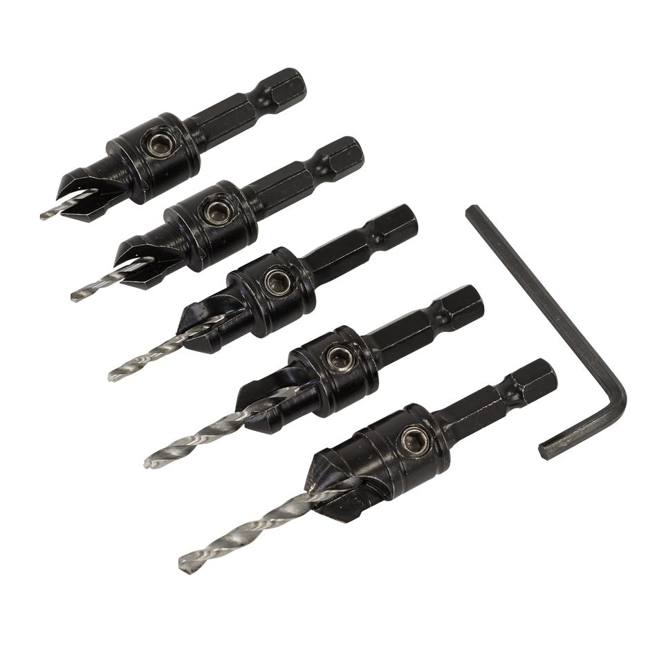 Sealey CSSET5 Countersink Drill Bit Set 5pc