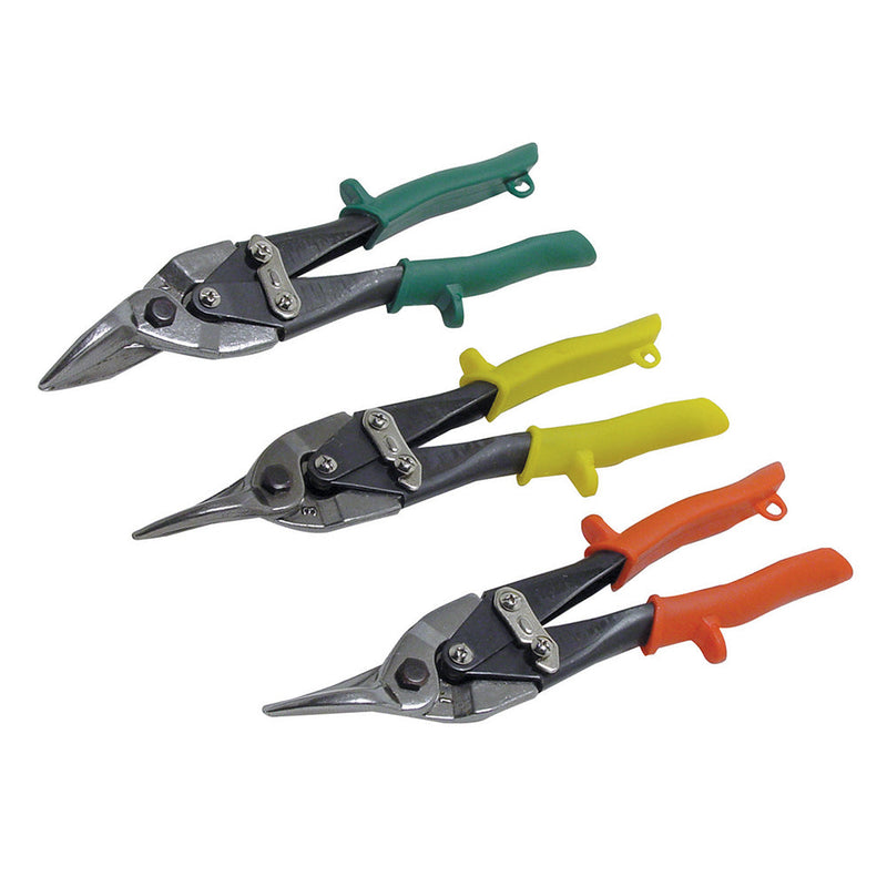 Silverline CT17 Aviation Tin Snips Set 3pce