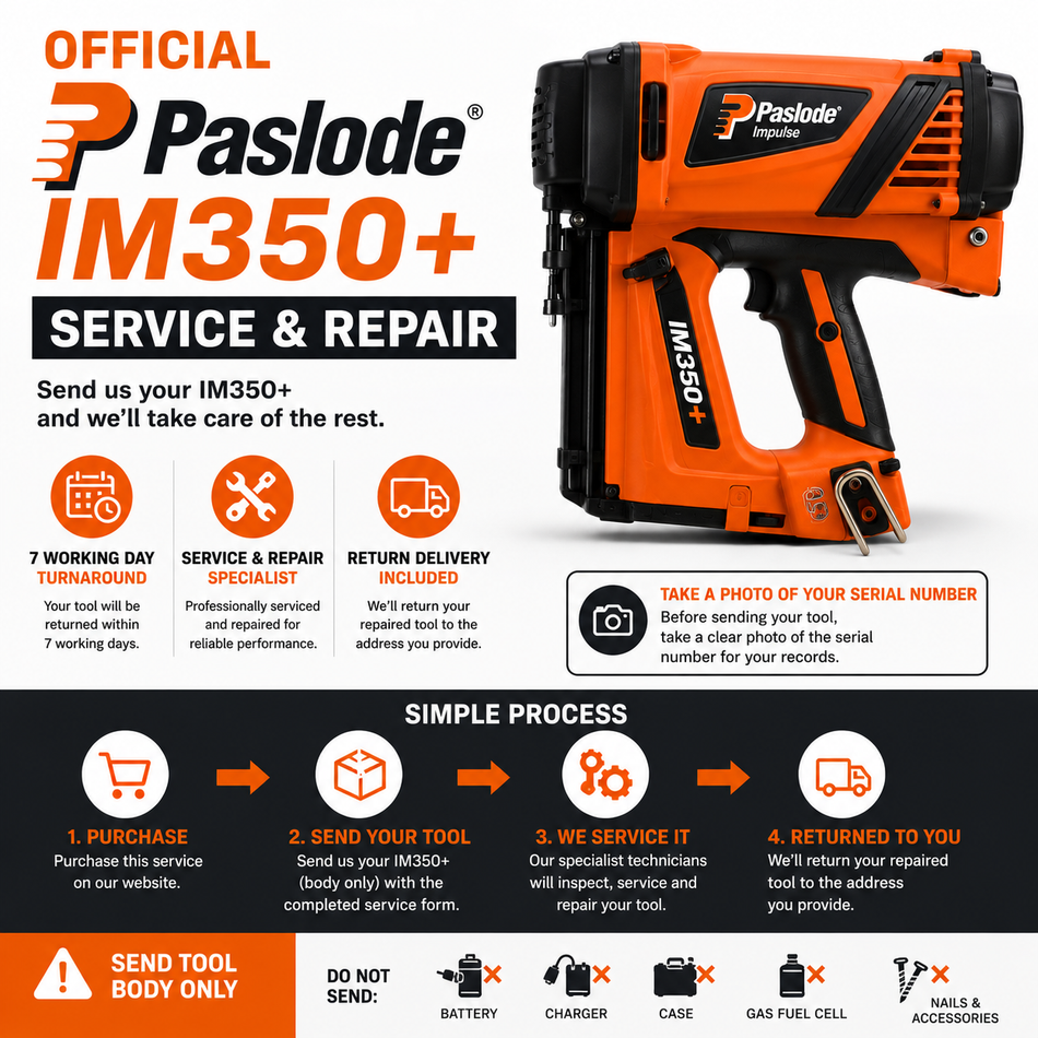 Official Paslode IM350+ Nail Gun Full Service & Repair
