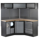 Clarke 7632907 COMBGSM05 Modular Corner Storage System 19 Piece Package Wooden Worktops