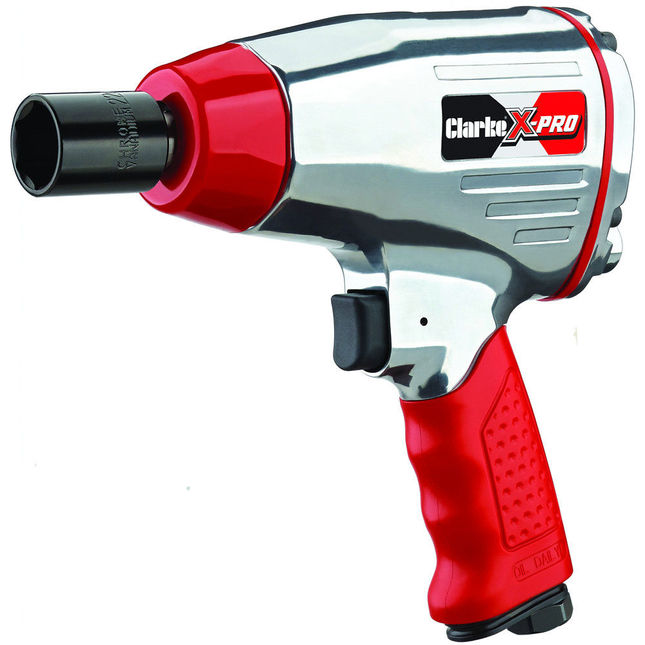 Clarke 3120156 X-Pro CAT142 13 piece _" Twin Hammer, Compact Air Impact Wrench Kit