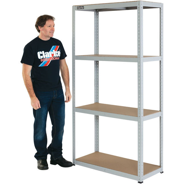 Clarke 6600756 CSM4200/40LG Heavy Duty Boltless Shelving (Light Grey)