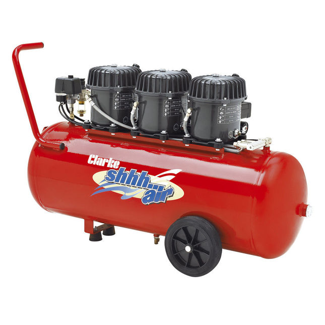Clarke 2320890 Shhh Air 150/100 5.3cfm 100 Litre 1.37HP Compressor (230V)