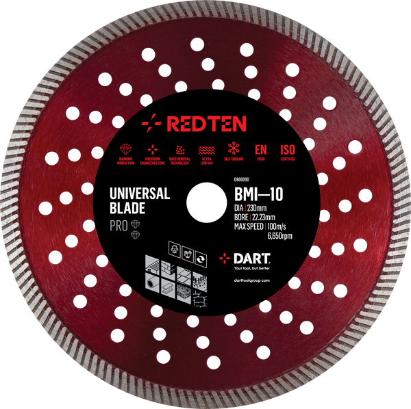 DART DB00110  Red Ten BMI-10 Pro Diamond Blade 350Dmm x 20B