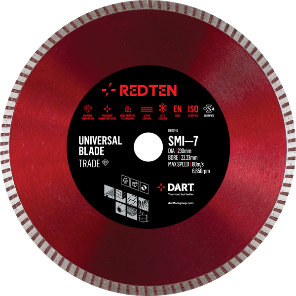 DART DB00161  Red Ten SMI-7 Diamond Blade 350Dmm x 25.4B