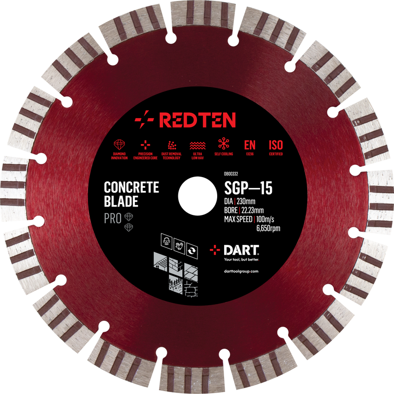DART DB00290  Red Ten SGP-15 Diamond Blade 115Dmm x 22.23B