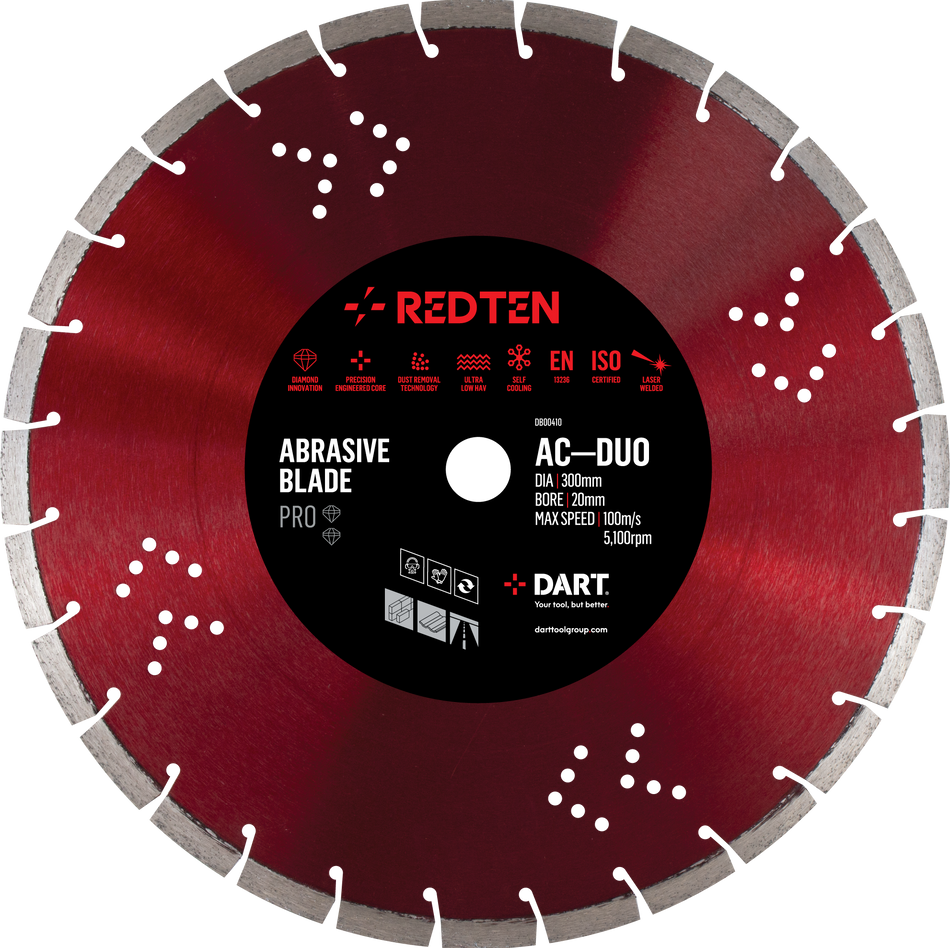 DART DB00460  Red Ten AC-DUO Diamond Blade 450D x 25.4B