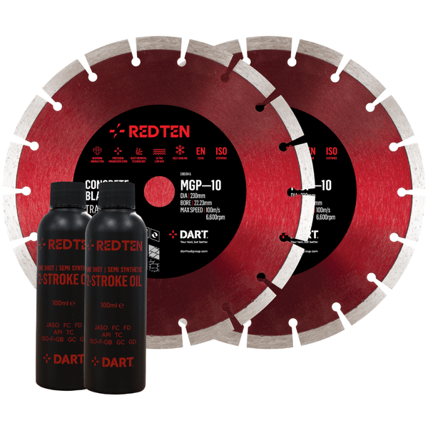 DART DB00571  Red Ten MGP-10 300mm x 20B Twin Pack with oil