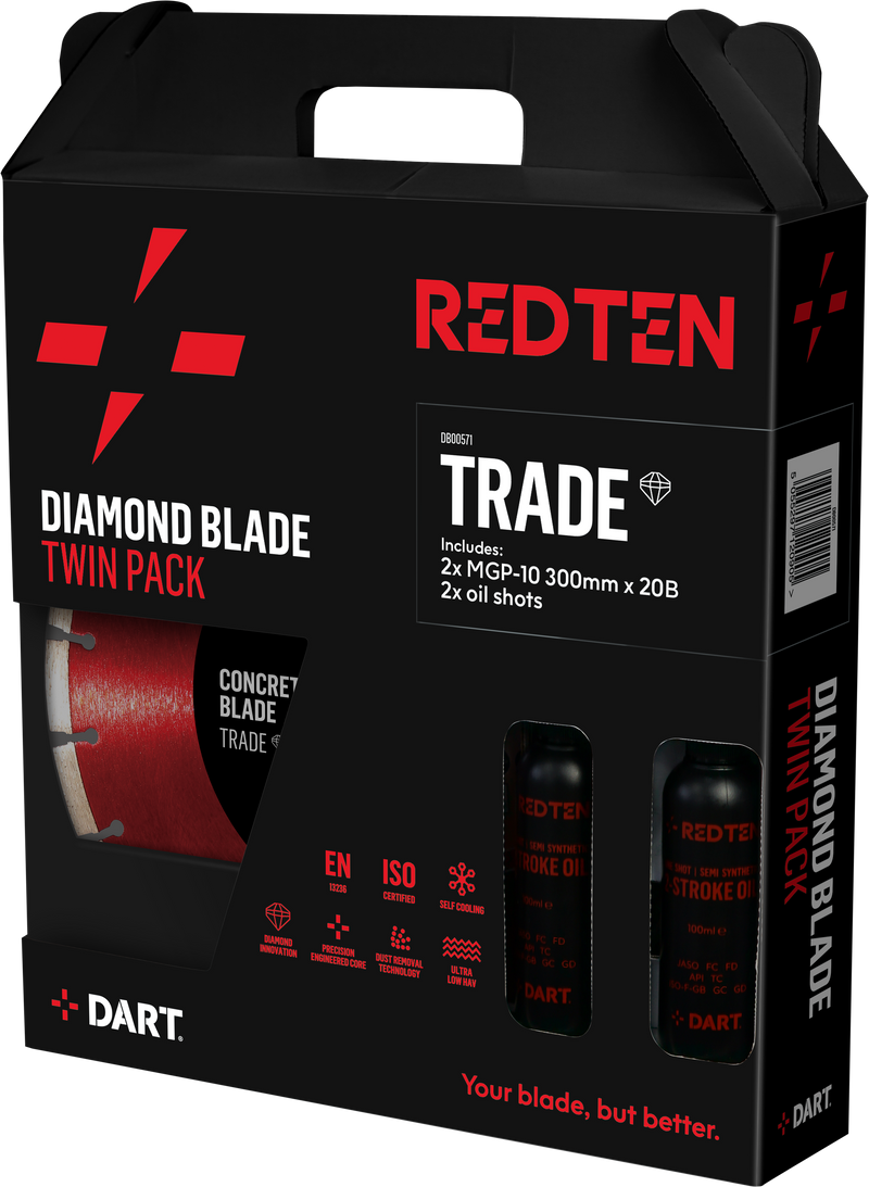 DART DB00571  Red Ten MGP-10 300mm x 20B Twin Pack with oil