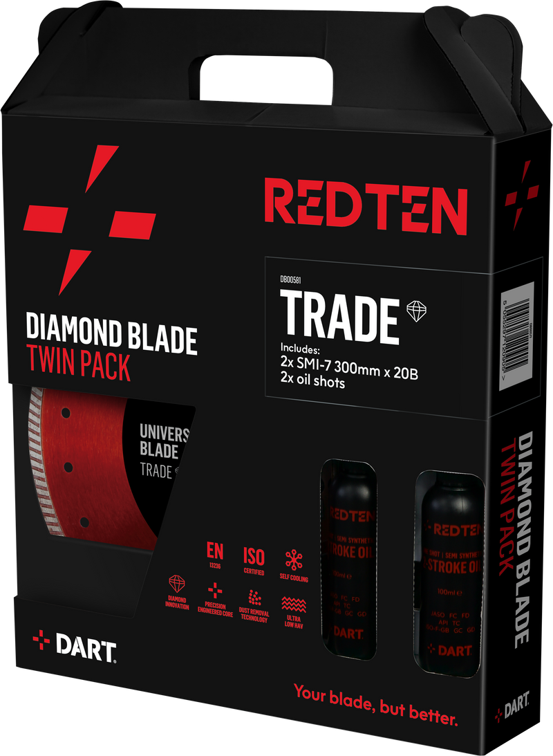 DART DB00581  Red Ten SMI-7 300mm x 20B Twin Pack with oil