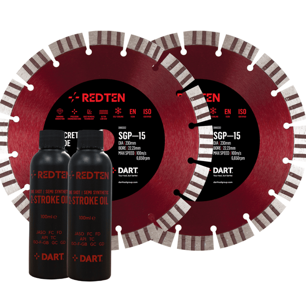 DART DB00582  Red Ten SGP-15 300mm x 20B Twin Pack with oil