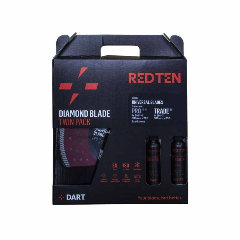 DART DB00594  Red Ten BMI-10/SMI-7 Twin Pack 300 x 20mm with Oil