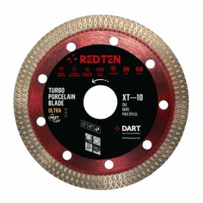 DART DB02030  Red Ten ULTRA XT-10 Porcelain Diamond Blade 230mm x22.23B