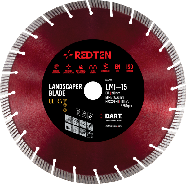 DART DB04300  Red Ten LMI-15 Landscaper Blade 230Dmm x 22.23B