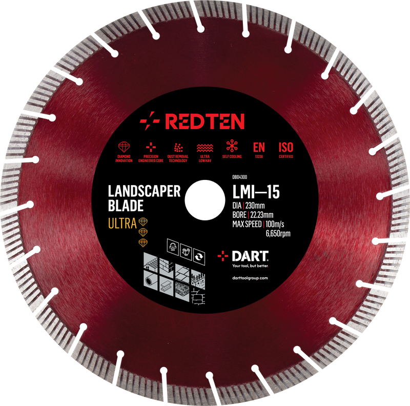 DART DB04310  Red Ten LMI-15 Landscaper Blade 300Dmm x 20B