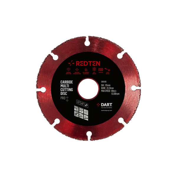 DART DB0590  Red Ten PRO CD-M Carbide Multi Cutting Disc 115D x 22.23B