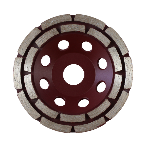 DART DCGDR12522  Red Ten Cup Grinder Double Row 125D x 22.23B