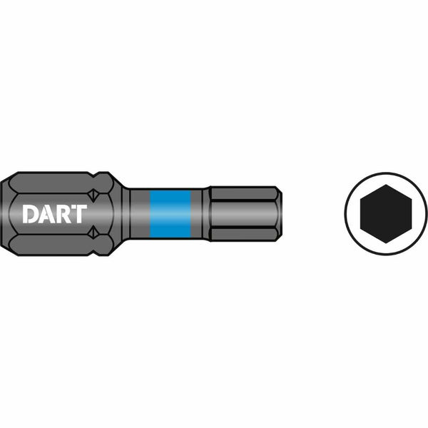 DART DDIHX4-10  Hex No.4 25mm Impact Driver Bit - Pack 10
