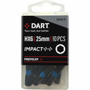 DART DDIHX6-10  Hex No.6 25mm Impact Driver Bit - Pack 10
