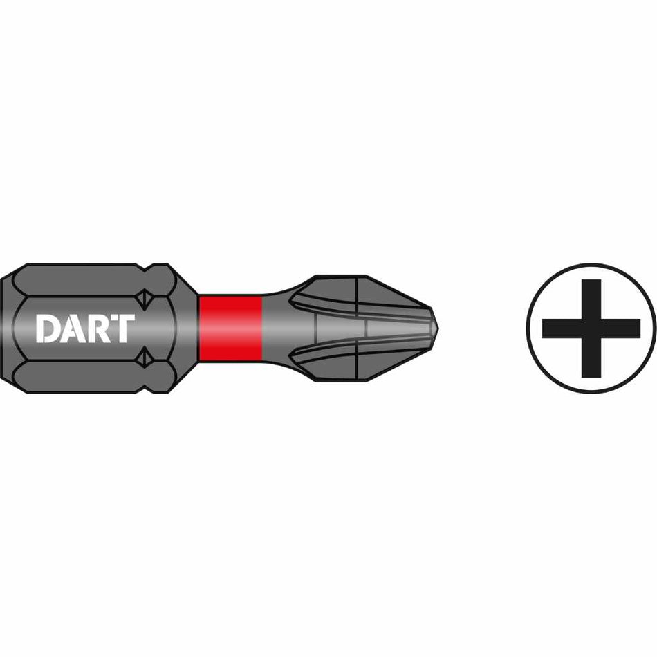 DART DDIPH1-10  PH1 25mm Impact Driver Bit - Pack 10