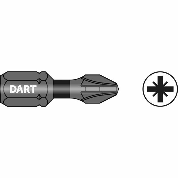 DART DDIPZ3-10  PZ3 25mm Impact Driver Bit - Pack 10