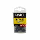 DART DDIT10-10  T10 25mm Impact Driver Bit - Pack 10