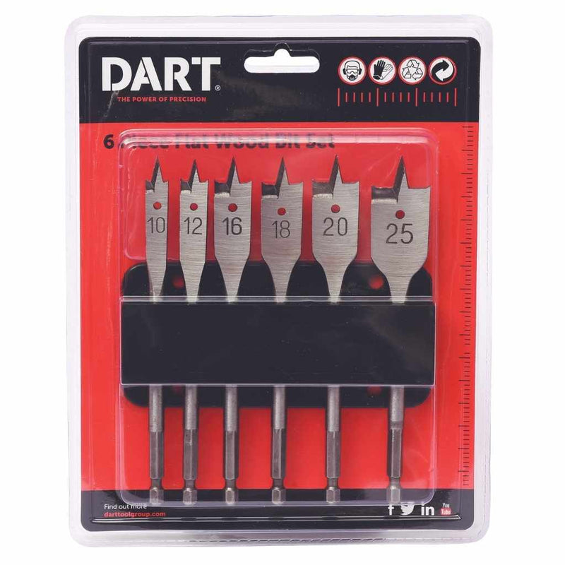 DART DFB6SET  6 Piece Flat Bit Set