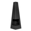 Dellonda DG105  Chiminea, Wood Burner, Heater for Outdoors W45cm x H150cm - Black Steel