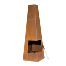 Dellonda DG106  Chiminea, Wood Burner, Heater for Outdoors W45cm x H150cm, Corten Steel