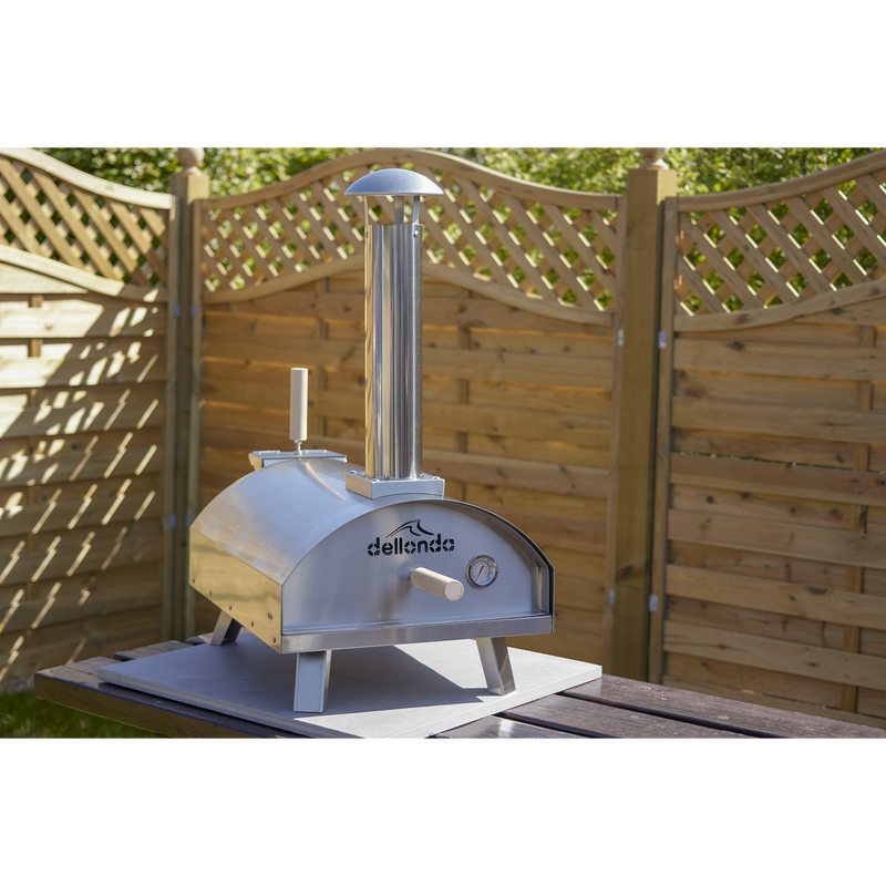 Dellonda DG11  Wood-Fired Pizza Oven 14" - Stainless Steel