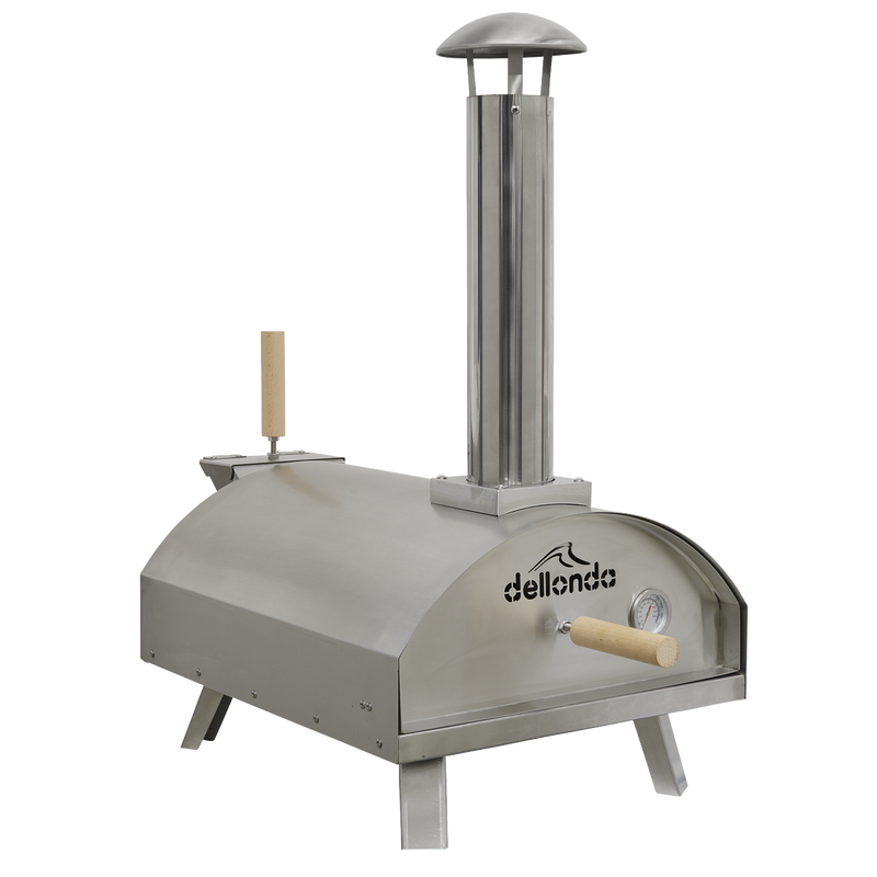 Dellonda DG11  Wood-Fired Pizza Oven 14" - Stainless Steel