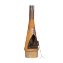 Dellonda DG110  Outdoor/Garden/Patio Conical Chiminea, Fireplace, Fire Pit, Heater, H127cm - Corten Steel