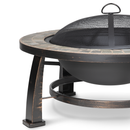 Dellonda DG111  30" Deluxe Traditional Style Fire Pit/Fireplace/Outdoor Heater - Slate