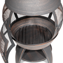 Dellonda DG112  Deluxe 360 degree Chiminea/Fire Pit/Outdoor Heater - Antique Bronze Finish - DG112