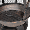 Dellonda DG112  Deluxe 360 degree Chiminea/Fire Pit/Outdoor Heater - Antique Bronze Finish - DG112