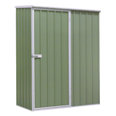 Dellonda DG113  Galvanized Steel Storage Shed with Pent Style Roof 150 x 80 x 190cm - Green