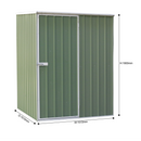 Dellonda DG114  Galvanized Steel Storage Shed with Pent Style Roof 151 x 151 x 200cm - Green