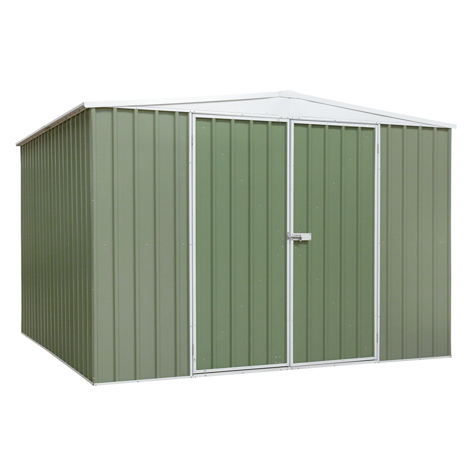 Dellonda DG116  Galvanized Steel Storage Shed with Apex Style Roof 300 x 300 x 220cm - Green