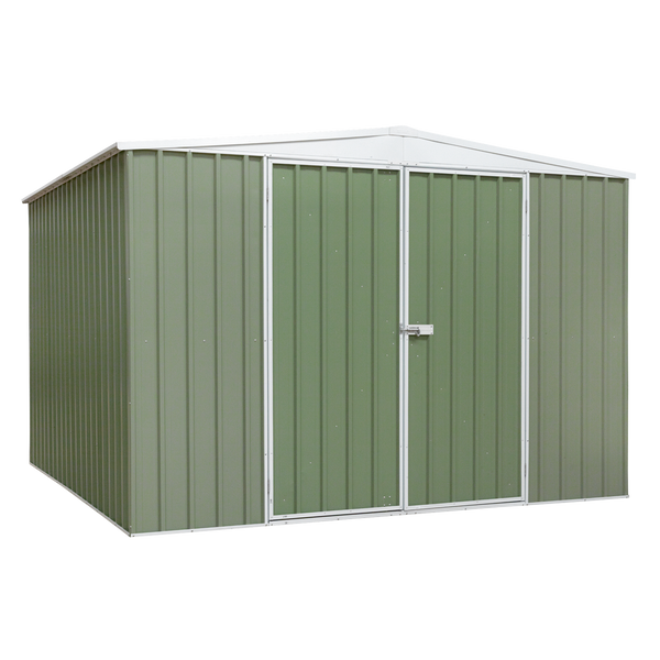 Dellonda DG116  Galvanized Steel Storage Shed with Apex Style Roof 300 x 300 x 220cm - Green