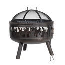 Dellonda DG117  Deluxe Fire Pit Fireplace Outdoor Patio Heater, Cooking Grill & Poker