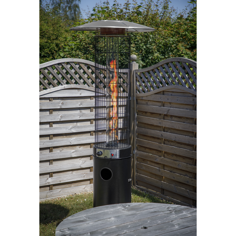 Dellonda DG124  Gas Patio Heater 13kW for Commercial & Domestic Use, Black