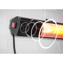 Dellonda DG125  Infrared Outdoor 2000W Patio Heater with Speakers for Music, Black