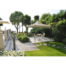 Dellonda DG126  Premium 2x2m Pop-Up Gazebo, Heavy Duty, PVC Coated, Water Resistant Fabric, Supplied with Carry Bag, Rope, Stakes & Weight Bags - Beige Canopy