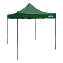 Dellonda DG128  Premium 2x2m Pop-Up Gazebo, Heavy Duty, PVC Coated, Water Resistant Fabric, Supplied with Carry Bag, Rope, Stakes & Weight Bags - Dark Green Canopy
