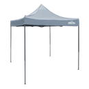 Dellonda DG129  Premium 2x2m Pop-Up Gazebo, Heavy Duty, PVC Coated, Water Resistant Fabric, Supplied with Carry Bag, Rope, Stakes & Weight Bags - Grey Canopy