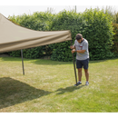 Dellonda DG130  Premium 3 x 3m Pop-Up Gazebo, PVC Coated, Water Resistant Fabric, Supplied with Carry Bag, Rope, Stakes & Weight Bags - Beige Canopy