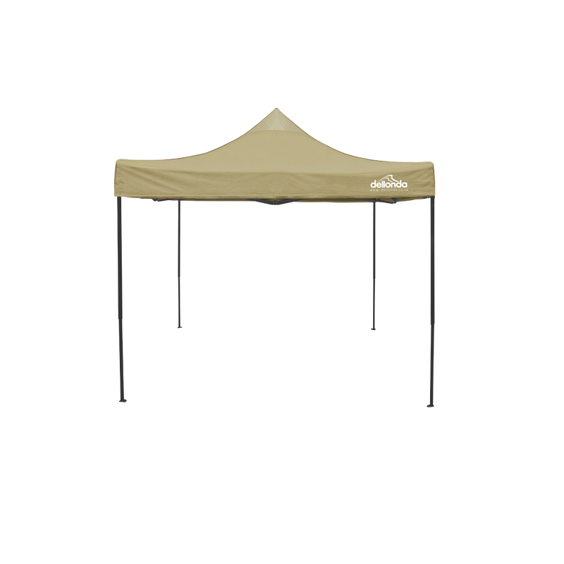 Sealey DG130 Dellonda Premium 3 x 3m Pop-Up Gazebo, PVC Coated, Water Resistant Fabric, Supplied with Carry Bag, Rope, Stakes & Weight Bags - Beige Canopy