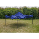 Dellonda DG131  Premium 3 x 3m Pop-Up Gazebo, PVC Coated, Water Resistant Fabric, Supplied with Carry Bag, Rope, Stakes & Weight Bags - Blue Canopy
