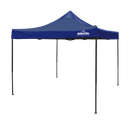 Dellonda DG131  Premium 3 x 3m Pop-Up Gazebo, PVC Coated, Water Resistant Fabric, Supplied with Carry Bag, Rope, Stakes & Weight Bags - Blue Canopy