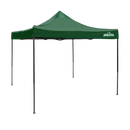 Dellonda DG132  Premium 3 x 3m Pop-Up Gazebo, PVC Coated, Water Resistant Fabric, Supplied with Carry Bag, Rope, Stakes & Weight Bags - Dark Green Canopy